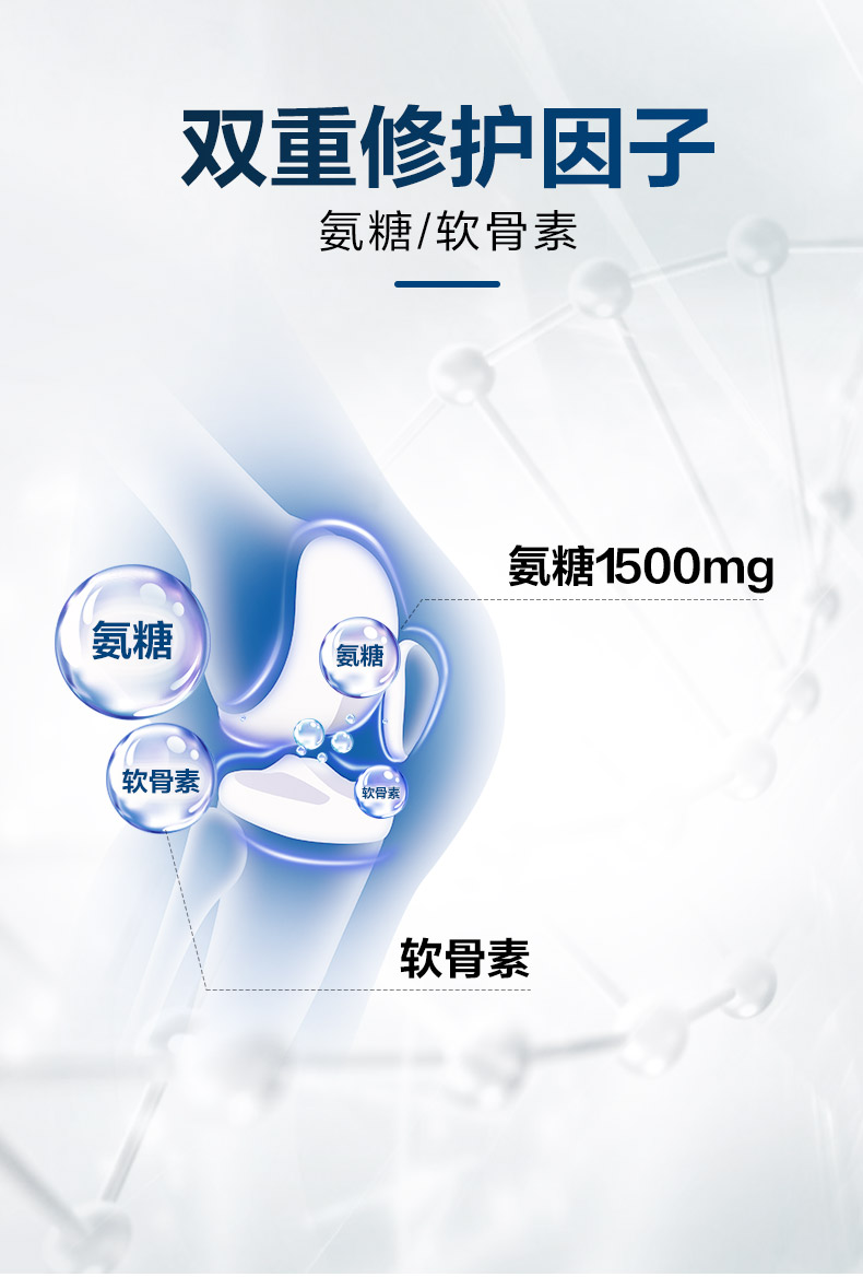 氨糖维骨力氨糖软骨素MSM+VD3蓝瓶*2