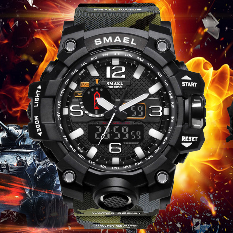 Wolf Warrior 2 same mechanical electronic watch outdoor special forces high school student sports watch men multi-function waterproof swimming