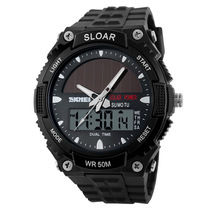 War wolf 2 with the same multifunctional fashion solar watch waterproof charging mens outdoor sports light energy electronic watch