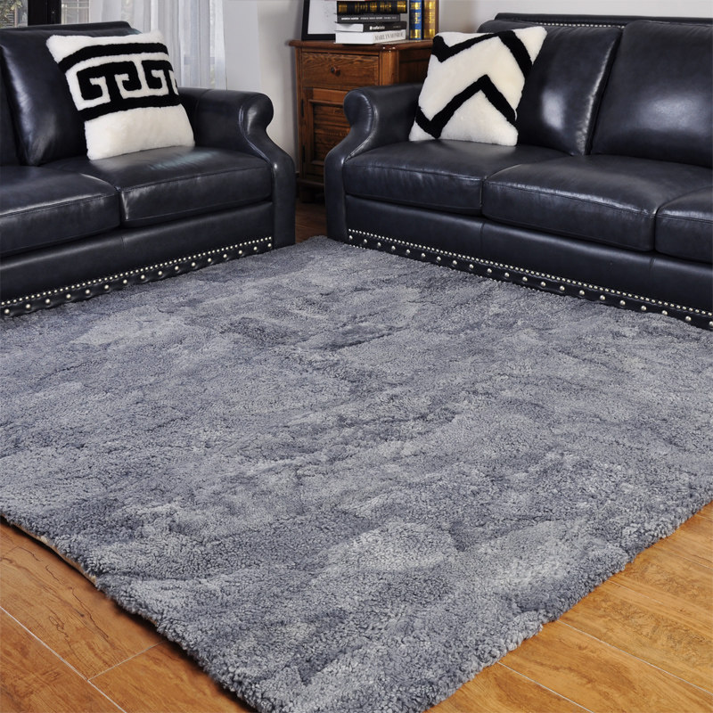 Qiu Pu pure wool carpet living room coffee table carpet bedroom bedside Nordic carpet full stitching carpet home