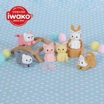 IWAKO Iwasawa fun eraser cat new simulation modeling eraser five-color selection removable assembly baby new gift gift childrens toy eraser single package random delivery