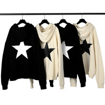 FOG fear of god complex branch ESSENTIALS high street trend brand five-pointed star plus velvet hooded sweater