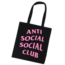 Experience ANTI SOCIAL SOCIAL CLUB portable canvas TIDE BRAND shopping bag full 200 free