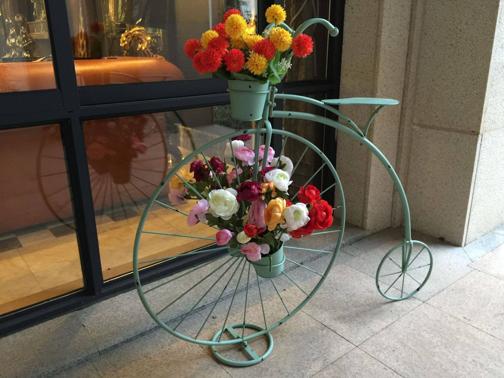Iron Art Bike American Countryside Wedding Celebration Props Shop Window Decoration Swing Accessories Courtyard Floral collection Furnishing Crafts Gift Hem