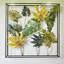 American Living Room Metal Wall Hanging Accessories Creative Dining Room Background Wall Decoration Genguan Emulation Plant Iron Art Wall Decoration
