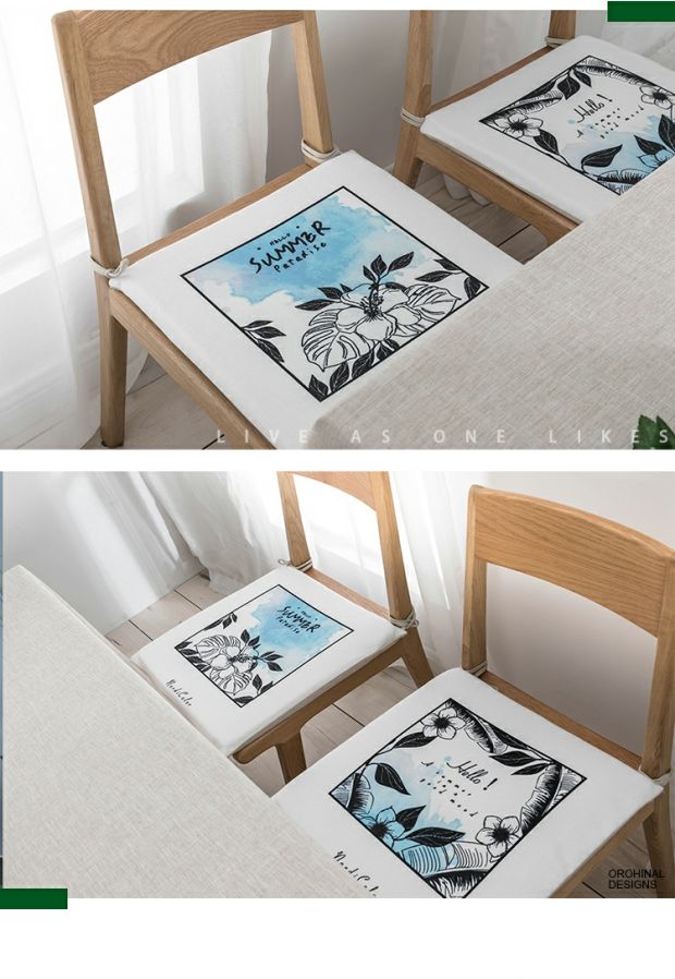 Bắc Âu đệm văn phòng mat ký túc xá bông đệm đệm phòng khách sofa châu Âu có thể tháo rời nhà hàng mat đệm ngồi ghế gỗ