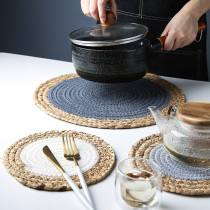 Sherry Japanese handmade straw mat non-slip heat insulation mat anti-scalding coaster pot mat bowl mat large table mat