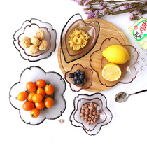 Sheri Glass Cuisine Small Sauces Sauces Sauces Dish Vinegar Dish Fruit Count Heart Bowls Colorful Ice Cream Bowl Cutlery