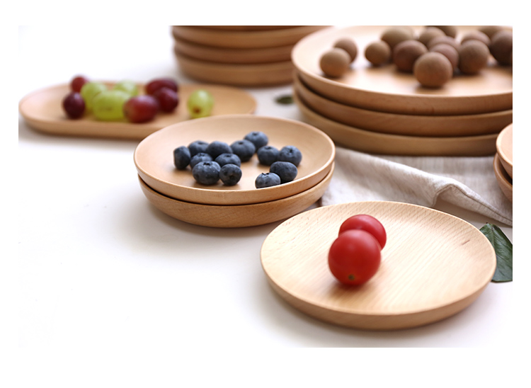 Sheri Nhật Bản-phong cách bạch đàn đĩa sushi snack snack món ăn bánh nut hạt dưa khăn món ăn vòng tấm gỗ khay gỗ trang trí