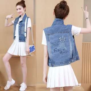 Autumn new style versatile student denim vest