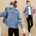 Phụ nữ denim đầu mùa xuân áo khoác ngắn phụ nữ quần áo mùa xuân và mùa thu 2021 hàng hóa châu Âu mới phong cách nước ngoài trong niche mùa xuân 20 - Áo khoác ngắn