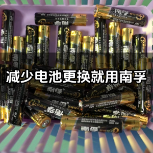 南孚碱性电池5号10节+7号10粒组合装|玩具/遥控器/鼠标/挂钟一切环境续航王