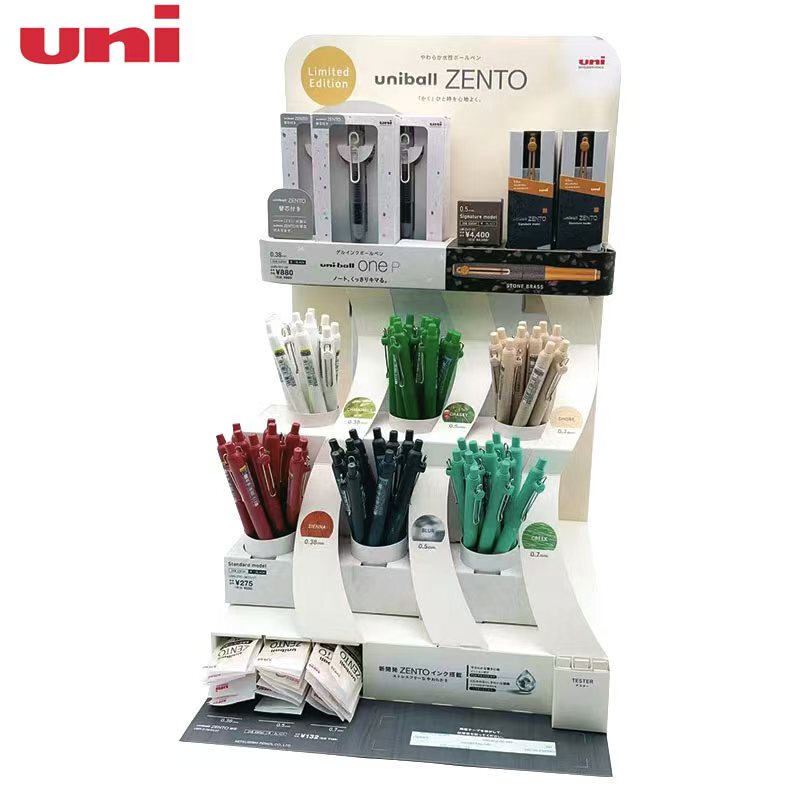Japan's Uni Mitsubishi Uniball Zento Limited Edition Marble Pattern Retractable Gel Pen with Cap and Magnetic Attraction