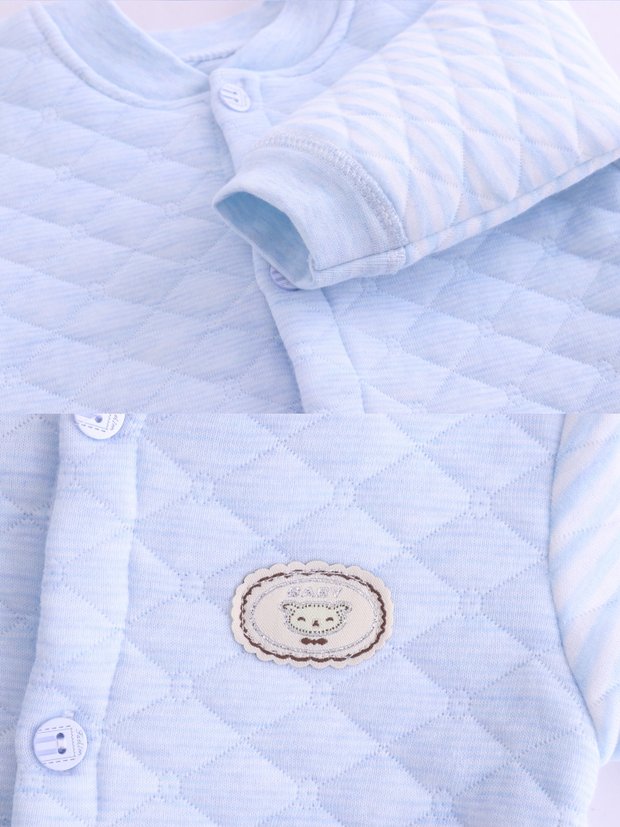 Quần áo sơ sinh cho bé quần áo mùa đông nam và nữ bé 0-2 tuổi cotton dày ấm áp jumpsuit đồ ngủ mùa thu đông quần áo trẻ em xuất khẩu
