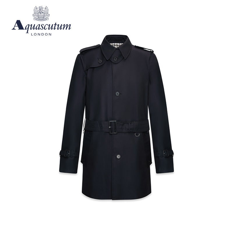 Aquascutum/Yageshidan Spring and Summer New Men's Mid-Length Trench Coat Q4901Em011