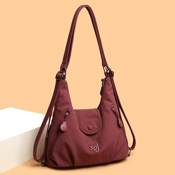 Cross-Border Lightweight Multi-Functional Large-Capacity Shoulder Bag for Women New Style Simple Casual Commuting Tote Bag Backpack