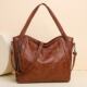 Retro Large-Capacity Commuter Pu Soft Leather Women's 20234 New Niche Casual Versatile Tote Bag Crossbody Shoulder Bag