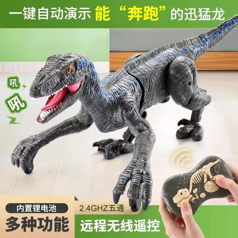 Child Emulation Remote Control Dinosaur Toy Real Mock Walking Electric Sound & Light Jurassic Menglong Birthday Gifts-Taobao