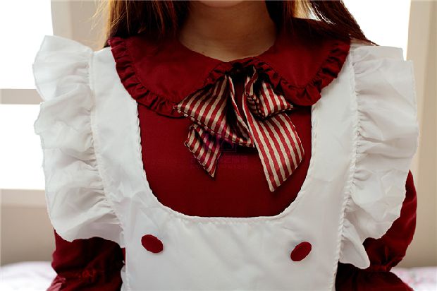 Rượu vang đỏ hầu gái trang phục cafe phục vụ bàn làm việc quần áo cosplay trang phục lori trang phục hầu gái - Cosplay đồ cosplay mèo