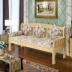sofa gỗ thông nordic ba căn hộ nhỏ cho thuê sofa ban công hai ghế sofa nhỏ băng ghế gỗ rắn - Ghế sô pha