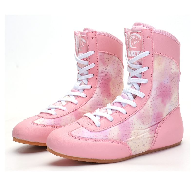 Children's professional boxing wrestling shoes boots tendon bottom wrestling boots men and women deadlift Sanda shoes high top fighting training shoes
