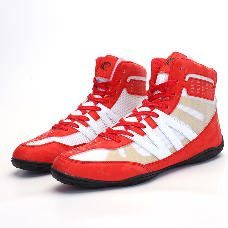 Boxing shoes professional sanda fighting shoes men and women gym comprehensive training shoes squat shoes high-top wrestling boots wrestling shoes