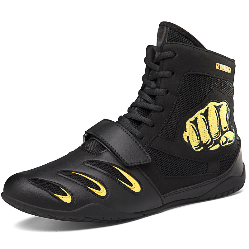 Professional boxing shoes men's and women's wrestling shoes professional squat shoes fighting shoes training shoes Sanda high-top sports combat boots