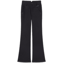 Miss Sixty2024 new autumn jeans womens small V high-waisted slim slim slightly flared trousers small black pants