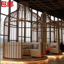 Iron Birdcage decoration extra-large decoration hot pot restaurant bird cage seat large large landing Birdcage box