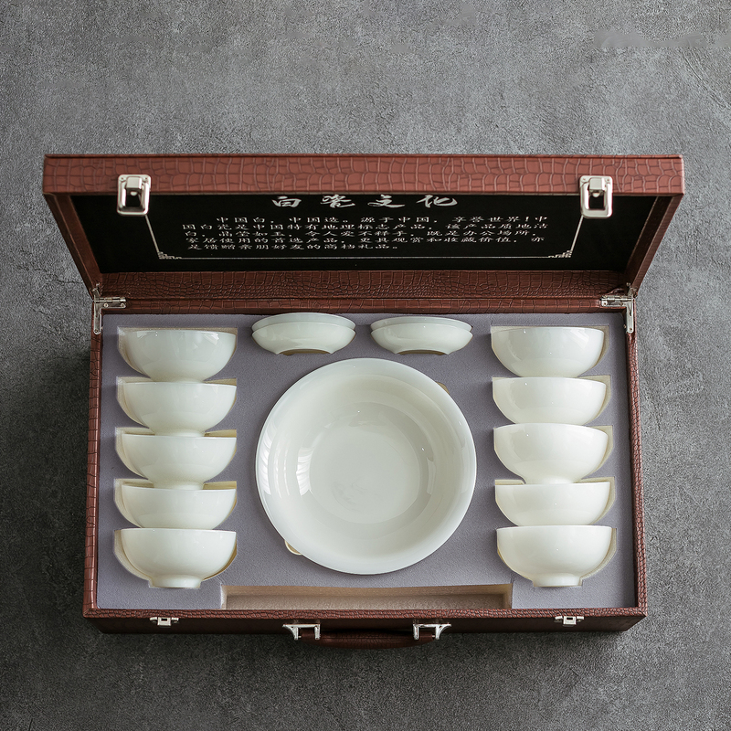 Chinese White Ice Jade Porcelain Tableware Set 2026 Model Household Straight-Mouth Bowl Light Luxury Bowl and Plate Housewarming Gift