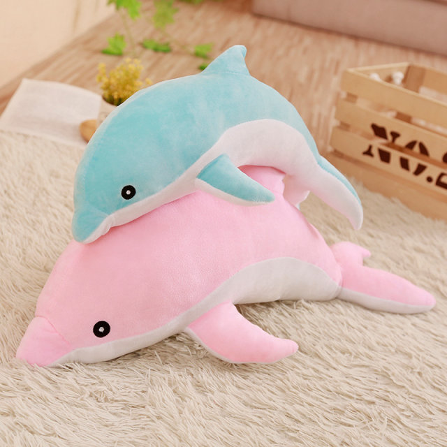 ໝອນຂອງຫຼິ້ນ Dolphin plush ເພື່ອຖືແລະນອນ doll rag ຂະຫນາດໃຫຍ່ຂອງຂອງຂວັນວັນເກີດວັນຄຣິດສະມາດແລະວັນແຫ່ງຄວາມຮັກ