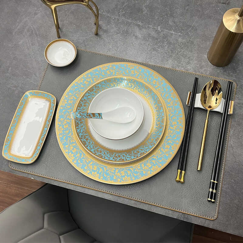 Club Tableware Set, Chinese-Style Bone Dish, High-End Hotel Cold Dish Restaurant Bowl, Plate, Spoon Three-Piece Set, Plating, Home Use Dish Plate Club Tableware Set, Chinese-Style Bone Dish, High-End Hotel Cold Dish Restaurant Bowl, Plate, Spoon Three-Piece Set, Plating, Home Use Dish Plate