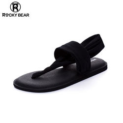 Locke Bear Yoga Sandals ຂອງແມ່ຍິງຫາດຊາຍ Sandals ໝີນ້ອຍຂອງແມ່ຍິງ Black Bear ເກີບແມ່ຍິງ flip-Flops ໃສ່ Outerwear