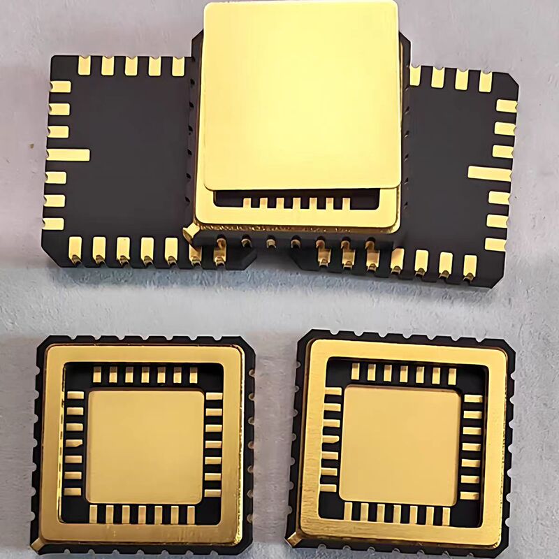 Ceramic Lead-Free Chip Carrier Tube Shell Lcc28 Integrated Circuit Board Electronic Packaging Shell Chip Base Tray Ceramic Lead-Free Chip Carrier Tube Shell Lcc28 Integrated Circuit Board Electronic Packaging Shell Chip Base Tray