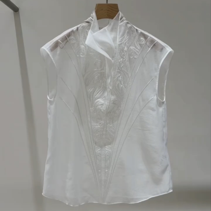 Gao Ye Style Sleeveless Versatile Women's 2026 Summer New Fashion Base Layer Stand Collar Shirt Top 41421