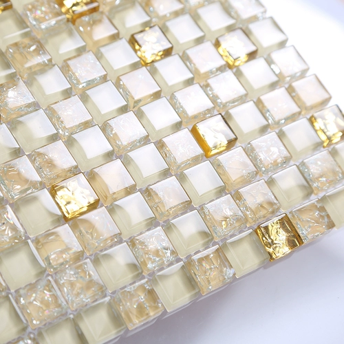 Средиземноморская раковина европейская стеклянная хрустальная мозаичная мозаичная плитка Фоновая стена головоломка гостиная кухонная наклейка туалет