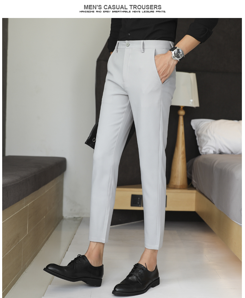 Mùa thu chín điểm quần nam phiên bản Hàn Quốc của giới trẻ Slim chân xu hướng miễn phí quần bó sát Anh shop thời trang nam