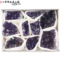 Boxed natural Uruguay Purple Crystal Tuft Original Stone Specimen Ornamental Stone Magnet Home Ore Tabletop Pendulum