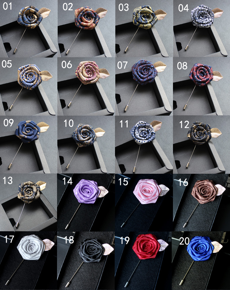Handmade hoa hồng trâm cài nam và nữ trâm cài áo sơ mi túi khăn chú rể người đàn ông tốt nhất hộp quà tặng trâm cài áo