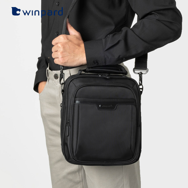 Wether Men's Single Shoulder Bag Casual Business Men's Diagonal Satchel Bag Men's Bag Commuter Bag Large Capacity Handbag Vertical