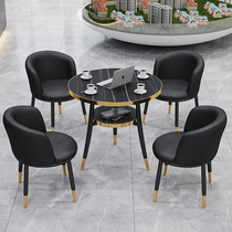 Light luxury negotiation table and chair combination Simple personality leisure Sales office reception small round table Lounge area Nordic round table