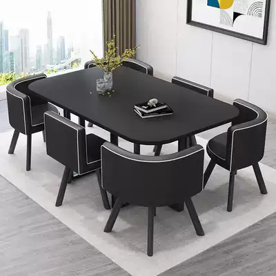 Net red negotiation table and chair combination small conference table Nordic home dining table and chair simple modern reception table and chair