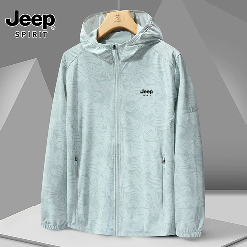 Jeep, джип, мужская ультрафиолетовая дышащая шелковая одежда для защиты от солнца, эластичная куртка для рыбалки, защита от ультрафиолета, свободный крой, новая коллекция