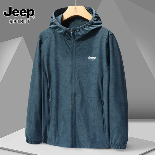 Jeep, джип, мужская ультрафиолетовая дышащая шелковая одежда для защиты от солнца, эластичная куртка для рыбалки, защита от ультрафиолета, свободный крой, новая коллекция