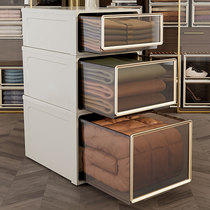 Storage cabinet drawer-type household clothes storage box wardrobe clothing transparent multi-layer storage box plastic storage cabinet