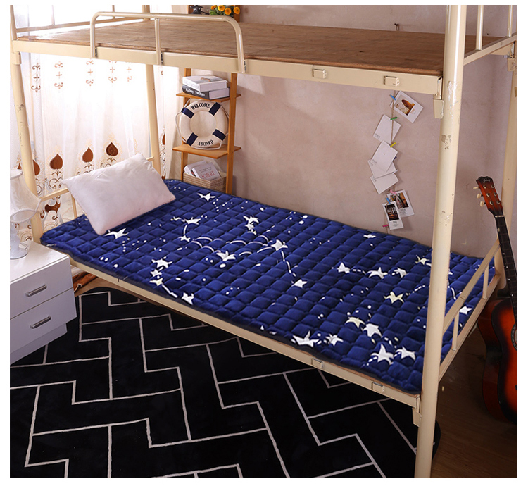 Flannel nệm hai mặt học sinh 0,9m nệm trẻ em tấm giường khung sắt giường tầng giường rửa nệm cao su nhập khẩu