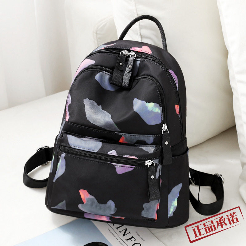 Hong Kong tide brand backpack female 2022 new Oxford cloth canvas waterproof super fire school bag nylon travel small backpack
