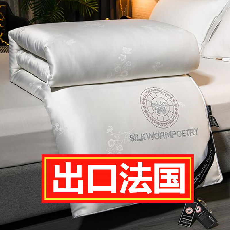 (Exported to France)Handmade silk quilt 100 mulberry silk spring and autumn quilt core thickened winter quilt Summer cool air conditioning quilt