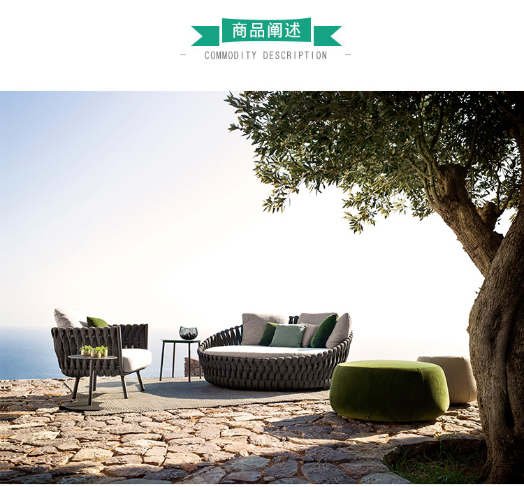 Nordic phòng khách kết hợp ghế sofa mây ngoài trời đồ nội thất ghế mây ghế sofa mây ngoài trời giải trí sân ghế sofa sân thượng - Ghế sô pha ghế sofa băng