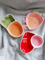 Honey bag glider food bowl hamster squirrel flower branch mouse separation plate Two-grid plate food bowl food bowl